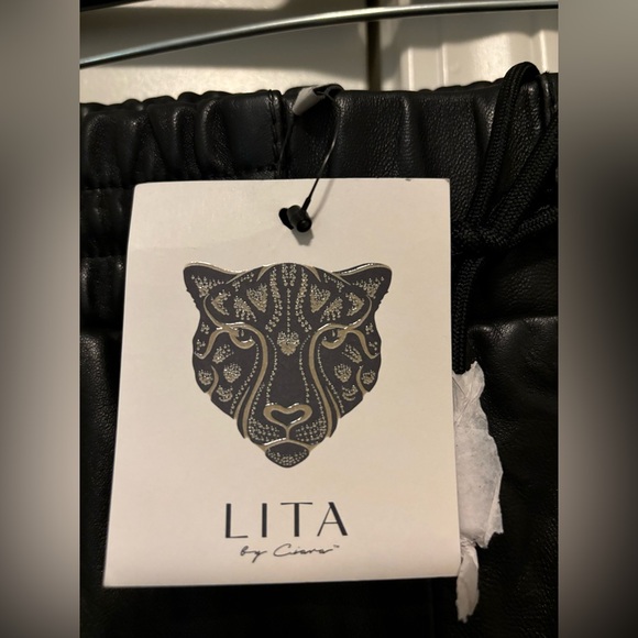 LITA by Ciara Leather Joggers NWT Large - Picture 12 of 12